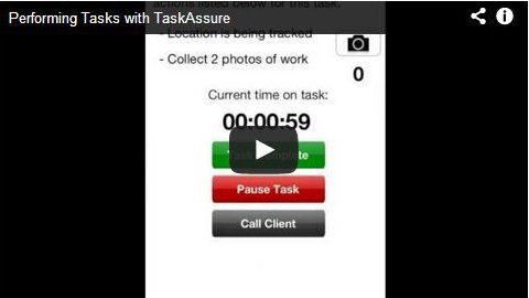video demo of performing tasks with task assure
