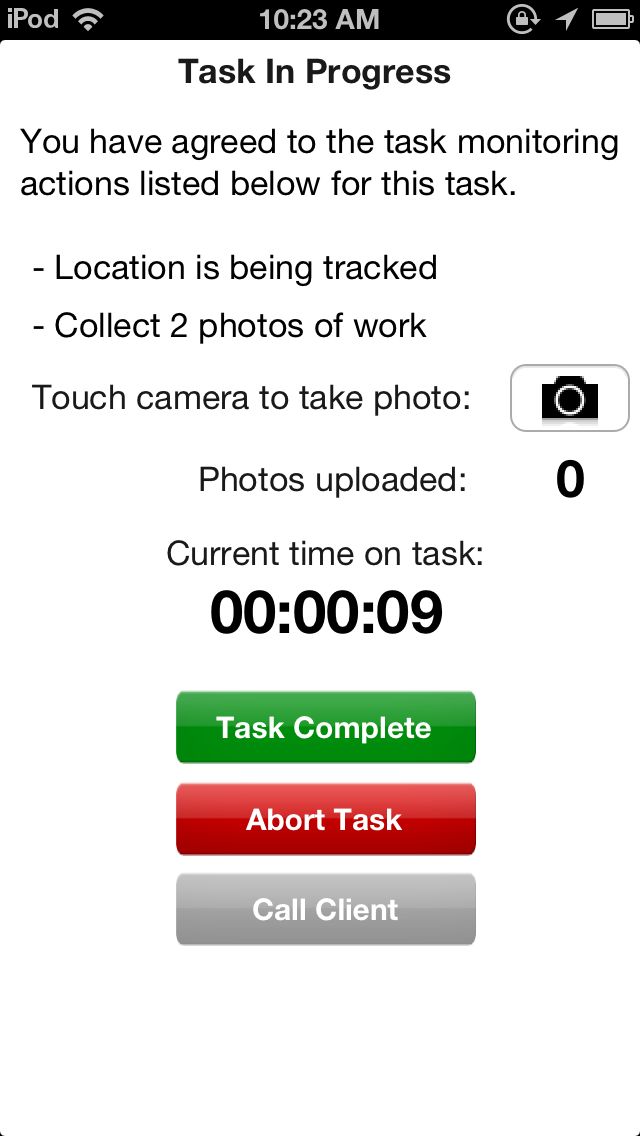 screen shot of Task Assure task tracking