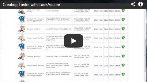 video demo of creating tasks with Task Assure